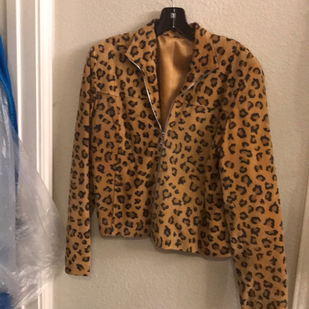 Custom Suede animal print jacket